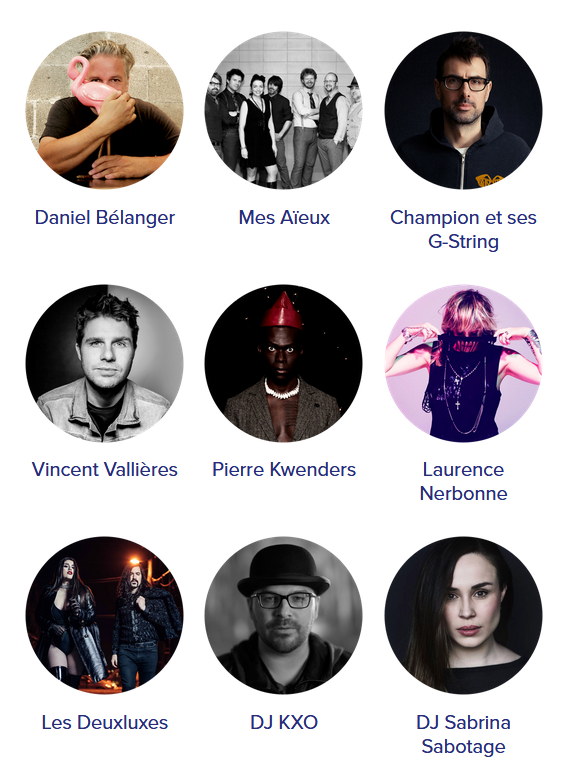 Artistes du 31 dec 2017