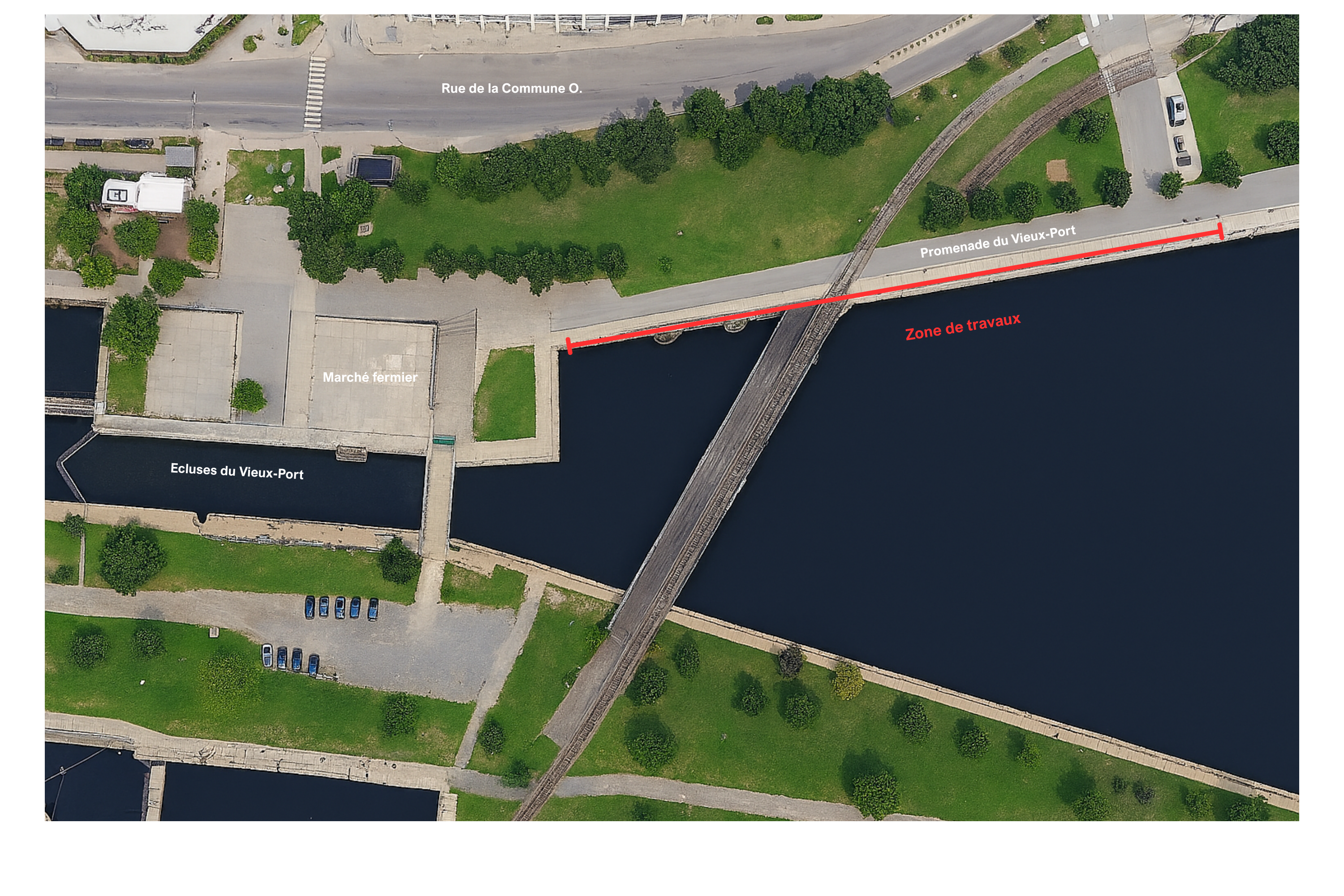 Plan chantier refaction quais